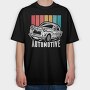 Old Car Retro Sunset, Tricou Oversize Barbati (Unisex)