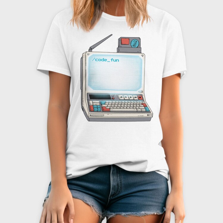 Old Computer Technology Code Fun, Tricou Barbati (Unisex)