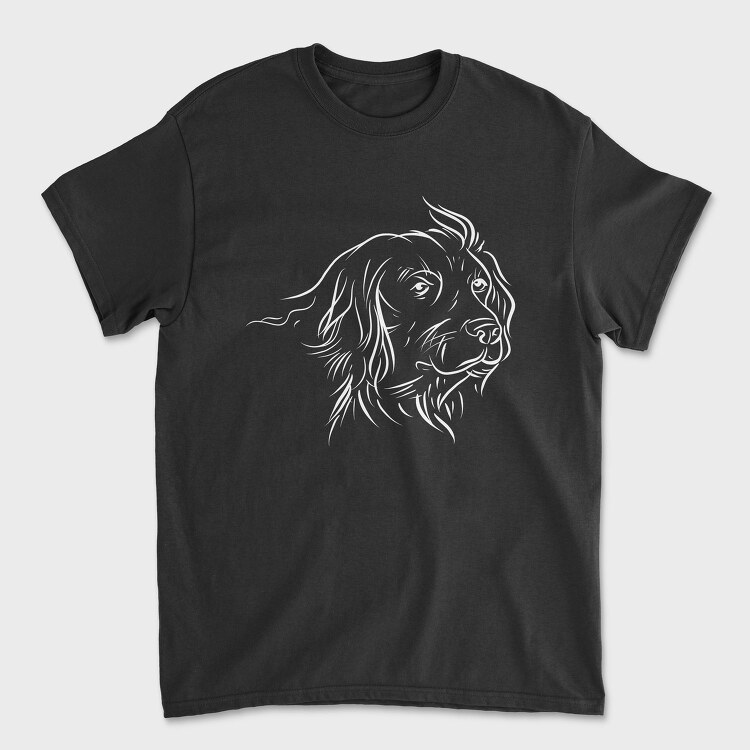 Dog German Breed Line Art Kleiner Munsterlander, Tricou Barbati (Unisex)