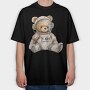 Teddy Astronaut Space, Tricou Oversize Barbati (Unisex)