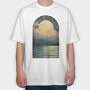 Sunset Over Pacific Ocean, Tricou Oversize Barbati (Unisex)