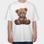 Teddy Bear Patchwork, Tricou Oversize Barbati (Unisex)
