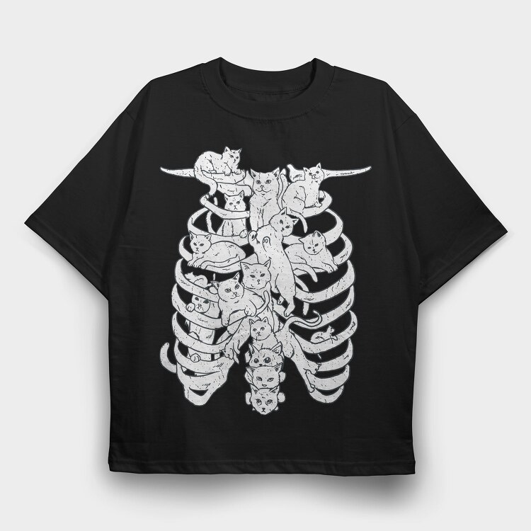 Cat Spine, Tricou Oversize Barbati (Unisex)