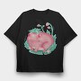 Kawaii Strawberry Happy Frog, Tricou Oversize Barbati (Unisex)