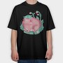 Kawaii Strawberry Happy Frog, Tricou Oversize Barbati (Unisex)