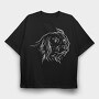 Dog German Breed Line Art Kleiner Munsterlander, Tricou Oversize Barbati (Unisex)