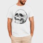 Leaning Skull Hand Drawn, Tricou Barbati (Unisex)