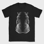 Monochrome Hippo Head, Tricou Barbati (Unisex)