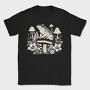 Monochrome Frog on Mushroom, Tricou Barbati (Unisex)