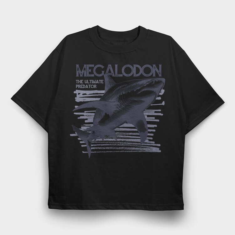 Megalodon Ultimate Predator, Tricou Oversize Barbati (Unisex)