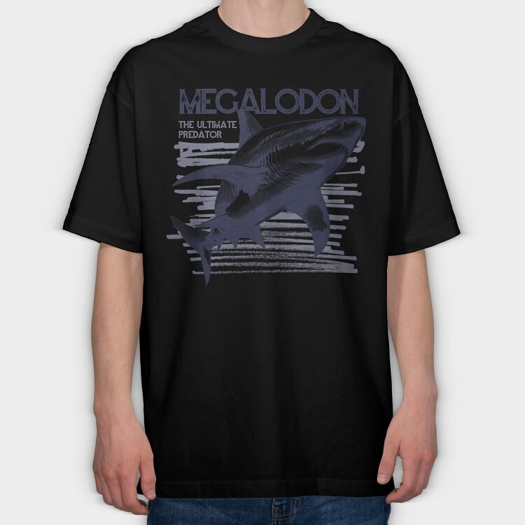 Megalodon Ultimate Predator, Tricou Oversize Barbati (Unisex)