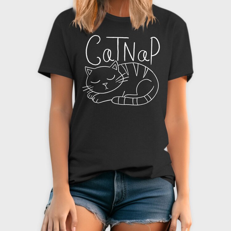 Cat Taking A Nap, Tricou Barbati (Unisex)