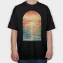 Sunset Pacific Ocean, Tricou Oversize Barbati (Unisex)