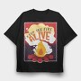 Keep The Fire Alive Quote, Tricou Oversize Barbati (Unisex)