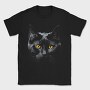 Monochrome Cat Contrast Yellow Eyes, Tricou Barbati (Unisex)