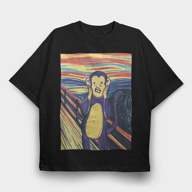 Monkey Scream, Tricou Oversize Barbati (Unisex)