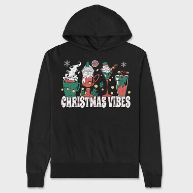 Christmas Holiday Drinks Coffee, Hanorac Oversize Barbati (Unisex)
