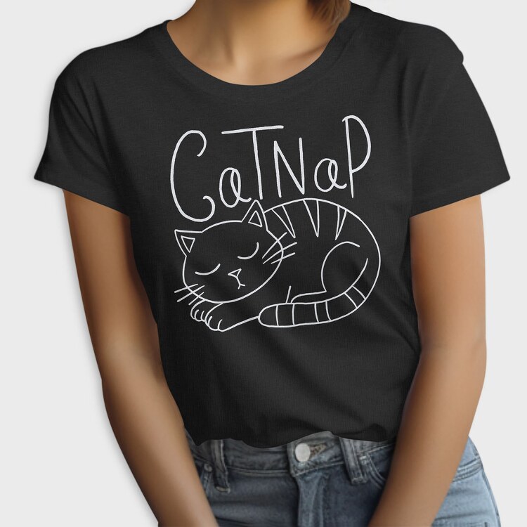 Cat Taking A Nap, Tricou Femei