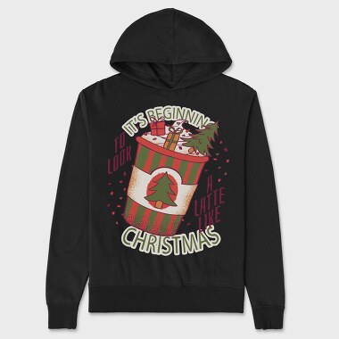 Christmas Latte A Latte Like, Hanorac Oversize Barbati (Unisex)