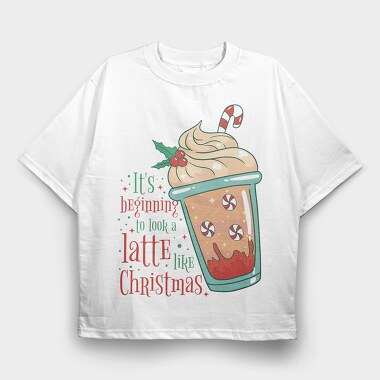 Christmas Latte, Tricou Oversize Barbati (Unisex)