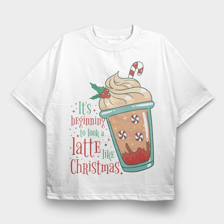 Christmas Latte, Tricou Oversize Barbati (Unisex)