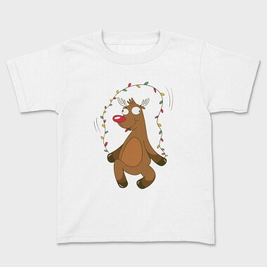 Christmas Reindeer Jumping Rope Lights, Tricou Copii
