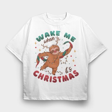 Christmas Sloth, Tricou Oversize Barbati (Unisex)
