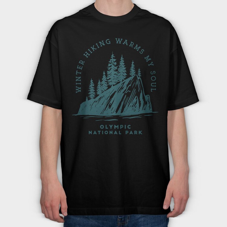 Olympic National Park Quote, Tricou Oversize Barbati (Unisex)