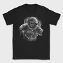 Monkey Astronaut Monochrome, Tricou Barbati (Unisex)
