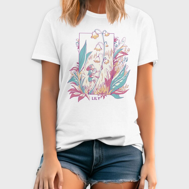 Cute Fairy With Flowers And Plants Fairycore, Tricou Barbati (Unisex)