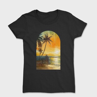 Sunset Palms Lover, Tricou Femei