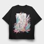 Cute Fairy With Flowers And Plants Fairycore, Tricou Oversize Barbati (Unisex)