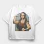 Mona Lisa Lifter, Tricou Oversize Barbati (Unisex)