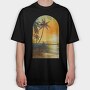 Sunset Palms Lover, Tricou Oversize Barbati (Unisex)