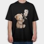 Teddy Flower Bear, Tricou Oversize Barbati (Unisex)