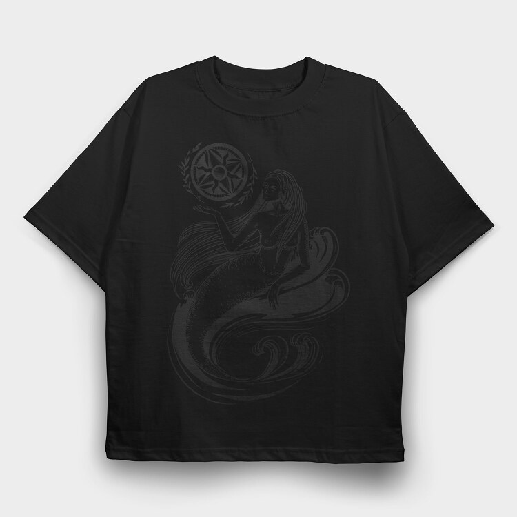 Mermaid Dark Art Nouveau 01, Tricou Oversize Barbati (Unisex)