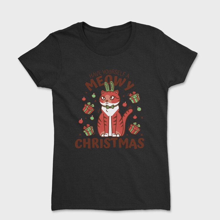 Meowy Christmas, Tricou Femei
