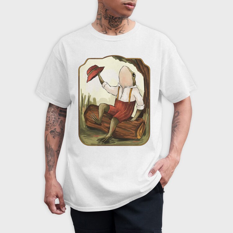 Vintage Toad Hat Illustrations 08, Tricou Barbati (Unisex)