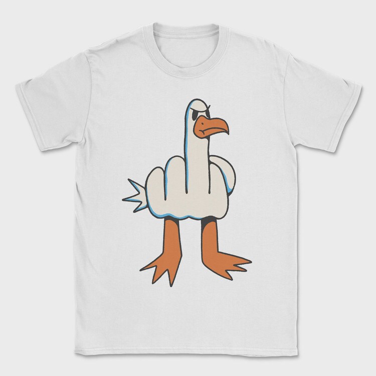 Middle Finger Seagull, Tricou Barbati (Unisex)