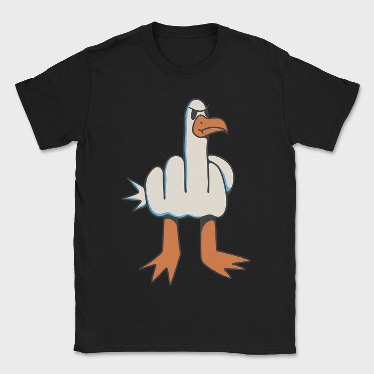 Middle Finger Seagull, Tricou Barbati (Unisex)