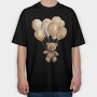 Teddy Bear Balloons, Tricou Oversize Barbati (Unisex)