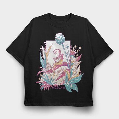 Cute Fantasy Fairy With Flowers Fairycore, Tricou Oversize Barbati (Unisex)
