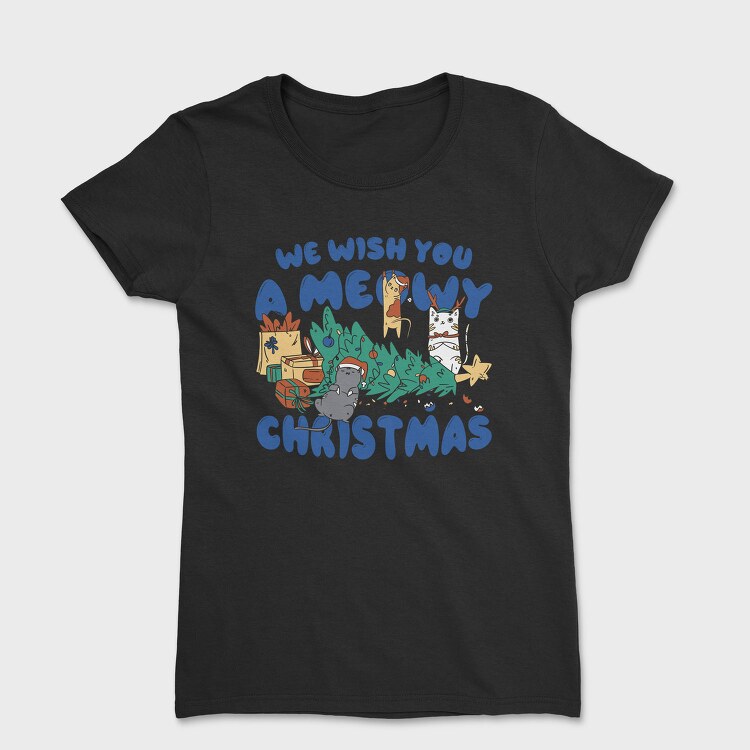 Meowy Christmas 2, Tricou Femei