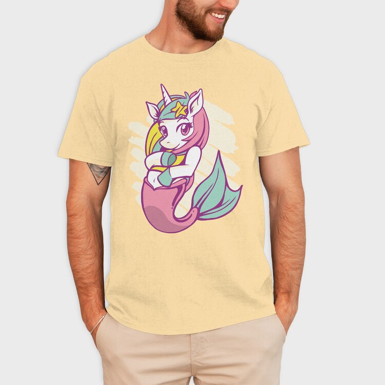 Mermaid Unicorn Sea Corn, Tricou Barbati (Unisex)