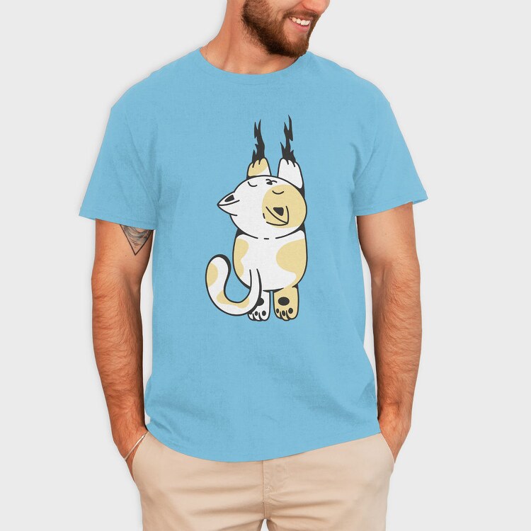 Cute Fat Cat Climbing, Tricou Barbati (Unisex)