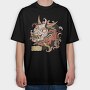 Oni Monster Asian Mask, Tricou Oversize Barbati (Unisex)