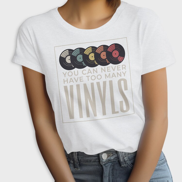 Vinyl Records Quote, Tricou Femei