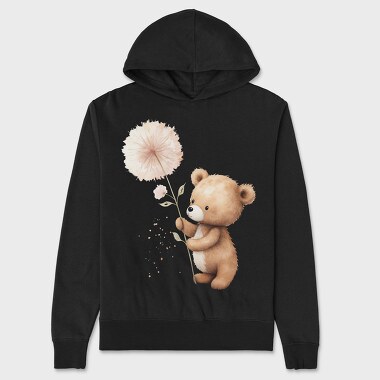 Teddy Flower Lover, Hanorac Oversize Barbati (Unisex)