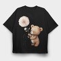 Teddy Flower Lover, Tricou Oversize Barbati (Unisex)