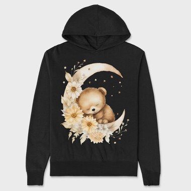 Teddy Moon Flowers, Hanorac Oversize Barbati (Unisex)